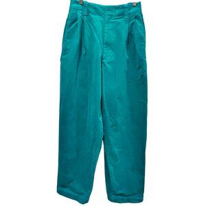 Marni Corduroy High Waist Pleated Pants, Green, S